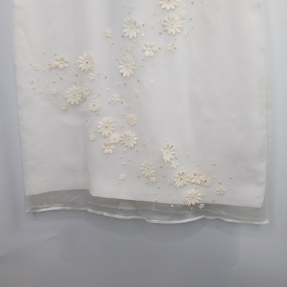 Ted Baker Findon Embellished Floral Silk Dress White Dainty NEW - Picture 3 of 8